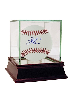 Joe Mauer Autographed MLB Baseball w/ #7 Insc (MLB Auth) (Ironclad Auth)